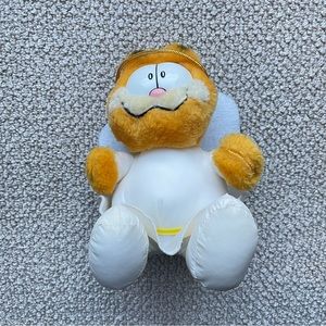 Vintage 1983 McDonald's Garfield the Cat Angel Plush Christmas Toy Stuffed VTG